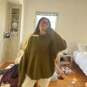 MOHAIR GREEN SWEATER MOCKNECK - ARE YOU